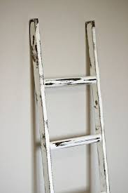 Ladder Vintage Rustic Blanket Ladder Distressed Whitewash Pot Rack White Wood Furniture 5 Wood Rustic Blanket Ladder Rustic Blankets Rustic Furniture Diy