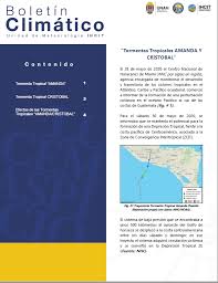 Al surgir cristóbal el 2 de junio se quebró el récord de formación más temprana de la tercera tormenta tropical de una temporada ciclónica que se había. Boletin Tormenta Tropical Amanda Blogs Unah