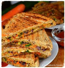 Why not go the extra mile and turn a healthy snack into a killer sandwich? Grilled Zucchini Courgette Vegan Sandwich Vegcookbook By Praveena