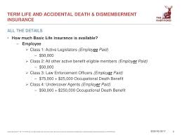 A group term life insurance policy is one for which the only amounts payable by the insurer are policy dividends, experience rating refunds, and amounts payable on the death or disability of an employee, former employee, retired employee, or their covered dependants. The State Of New Mexico And Local Public Body Employees Ppt Download