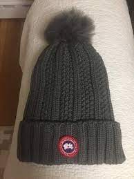 Canada Goose Womens Solid Ribbed Fleece Lined Winter Beanie Hat With Pom Pom Fashion Clothing Shoes Accessorie Winter Hats Beanie Beanie Hats Winter Beanie