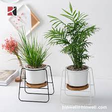 Dia blue rivage ceramic bowl planter. Custong Design Ceramic Succulent Planter Pot With Steel Stand View Planter Hinwell Product Details From Xiamen Hinwell Manufacture And Trade Co Ltd On Alib In 2020 Ceramic Succulent Planter Flower Pots Planters