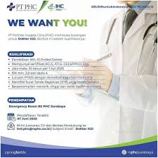 Senin s/d kamis rp 30.000. Lowongan Kerja Dokter Igd Rs Phc Surabaya Info Loker Solo