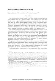 Pdf Ethical Judicial Opinion Writing