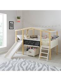 Discover our huge beds range (mid sleeper beds) at very.co.uk. Pixie Mid Sleeper Bed With Slide And Chalkboard With Mattress Options Buy And Save Littlewoodsireland Ie