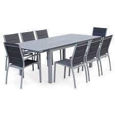 We sell all garden furniture outdoor living collections contact us +32 (0) 472 23 2852. 8 Seater Extending Aluminium Textilene Garden Furniture Set 175 245cm