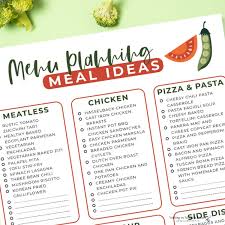 Hundreds of main dish recipes. Easy Menu Planning Ideas With Free Printable Walking On Sunshine