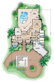Mediterranean House Plan Waterfront Home Floor Plan With Pool House Floor Plans Dream House Plans House Plans