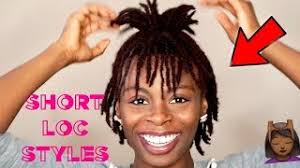 Crispy thin dreadlock style for dark hair. 8 Short Easy Loc Styles Cute Hairstyles For Short Dreads Darrencetv Youtube