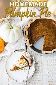 Easy Homemade Pumpkin Pie Recipe Recipe Fun Baking Recipes Sweets Recipes Homemade Pumpkin Pie