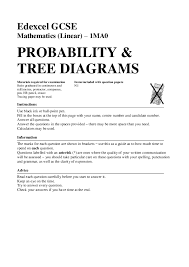 David pugalee (2005), who researches the relationship between language and mathematics learning, asserts that writing. Pdf Edexcel Gcse Mathematics Linear 1ma0 Probability Tree Diagrams Denver Le Fleur Academia Edu