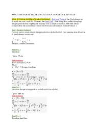 Soal integral matematika dan jawaban. Soal Integral Matematika Dan Jawaban Lengkap