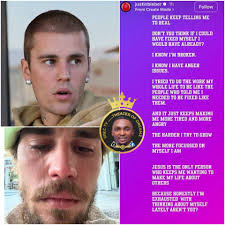 Justin Bieber shared texts ending a friendship, saying, “I will never  accept a man calling my anger lashing out.”