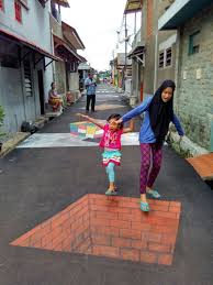 Pelukisnya adalah seorang warga setempat bernama sulismanto. Keren 30 Gambar 3d Keren Di Jalan Gambar Kitan