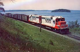 A Pair Of New Soo Line Gp30 S 700 And 701 Skirt The Shores Of Lake Wissota Wisconsin With Train 26 Handling 80 Cars On This Day June 1 Train Lake Photo
