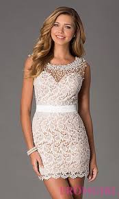 Short Sleeveless Ivory Lace Cocktail Dress Cocktail Dress Lace Prom Dresses Short Ivory Cocktail Dress