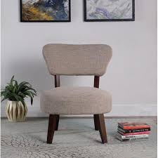 Round Seat Accent Chair Taupe Walmart Com Chair Accent Chairs Chair Upholstery