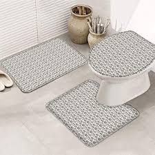 Maybe you would like to learn more about one of these? 3 Piece Bathroom Rug Set Bath Mat Contour Rug Soft Non Slip Toilet Lid Cover Bath Bathroom Accessories