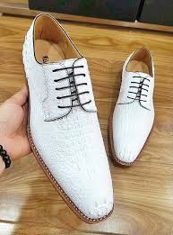 Brown Genuine Crocodile Leather Shoes White Dress Shoes Men Dress Shoes Men Crocodile Leather Shoes