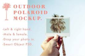Realistic polaroid mockup set 3. Outdoor Polaroid Mockup X 2 By New Tropical Design On Creativemarket Digital Design Trends Business Card Logo Business Brochure