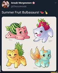 chocoanouki summer fruit bulbasaurs b ifunny pokemon pokemon fusion art cute pokemon