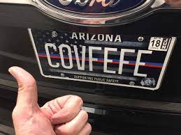 What license plates are available in arizona? Fox 10 Phoenix Auf Twitter New Phoenix Area Man Gets Covfefe Personalized License Plate Https T Co Ko1rdqcysi