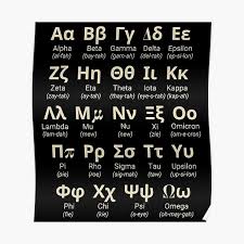 The english alphabet (or modern english alphabet) today consists of 26 letters: Greek Alphabet In Order Poster By Stemcareers Redbubble