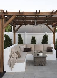 Concrete Outdoor Sofa Update Room For Tuesday Patio Deck Designs Backyard Patio Designs Small Backyard Patio