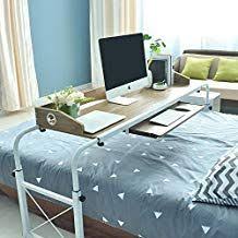 Overbed Table 55 12 Laptop Cart Adjustable Overbed Computer Table Desk With Wheels 1 4m Over Bed Table Tray For Eating And Wor Overbed Table Bed Table Table