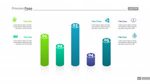 bar chart with five elements template vector free download