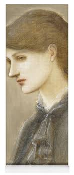 Portrait of Mrs William J Stillman nee Marie Spartali Yoga Mat by Edward  Coley Burne Jones