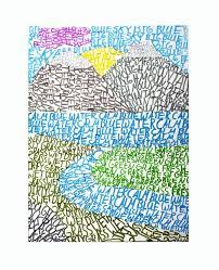Typography Landscape Teaching Art Elementary Art Art Lessons