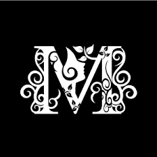 Black And White Letters Background Flower Clipart White Alphabet M With Black Background Download Free Flower Clipart Designs Gallery Web Arts Flower Clipart Free Flower Clipart Alphabet