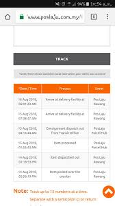 Notify receiver via email on tracking statuses. Twitter à¤ªà¤° Pos Malaysia Berhad Hi Terima Kasih Atas No Tracking Tersebut Semakan Mendapati Item Er369100372my Eh779347028my Diproses Di Poslaju Rawang Serahan Dijangka Akan Dilakukan Pd 17 8 18 Sila Isikan Efeedback