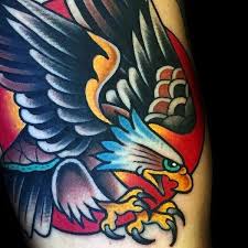 They may be depicted in full color with the wings spread wide in fight, perched atop a tree or mountain top, or may feature only the head and beak of the bird. Top 100 Eagle Tattoos With Meanings And Ideas Body Art Guru