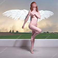 天使的女人裸体— 图库照片©nelka7812＃74139817