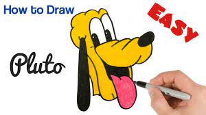 How to draw dog free hand sketch | mickey's pal, pluto dog. How To Draw Pluto Cartoon Character Art Tutorial For Beginners Youtube