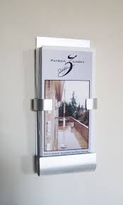 Browse a selection of plastic, wood, and wall mounted brochure holders for magazines, catalogs, and printed media. Paper Brochure Holder Template Insymbio