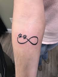 Heart with dog name tattoo. Love My Infinity Symbol Paw Print Tattoo Future Ideas