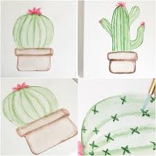 1001 Idees Et Techniques Pour Realiser Une Peinture A L Aquarelle Facile Aquarelle Facile Peintures A L Aquarelle Faciles Peinture De Cactus