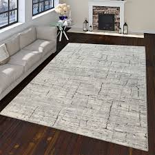 Auch runde teppiche im online shop billig kaufen. Moderner Shabby Chic Teppich Kariert Grau Teppichmax