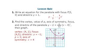 The formula is given and the method is illustrated with some worked examples. Parabola Warm Up 1 Given Solve For P