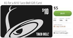 To purchase, visit your local taco john's. Rare 5 For A 10 Taco Bell Gift Card Addictedtosaving Com