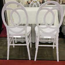 Gold chiavari chair & bloom table runner. White Chanel Chairs For Rent Everything Else On Carousell