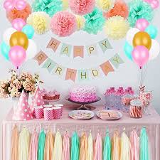 Decoraciones De Cumpleanos Para Ninas Kit De Flores Pom Pom Cuotas Sin Interes