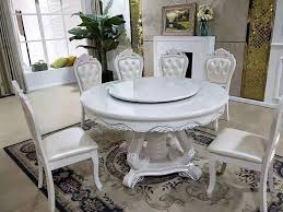 Four chairs and a table are included in this set. Antique Style Marble And Wooden Round Dining Table Set My Aashis