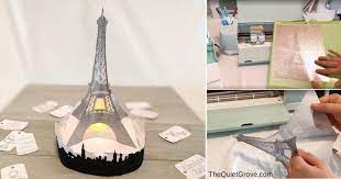Download Diy 3d Eiffel Tower Made With Cardstock And Vellum With Free Svg Cut File The Quiet Grove