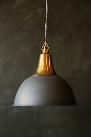 Antique Brass Ceiling Light With Matt Grey Shade From Rockett St George Rockett St George Antique Brass Ceiling Light Brass Ceiling Light Ceiling Lights