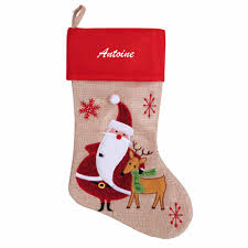 Vous pouvez personnaliser votre chaussette avec un prénom, mais aussi personnaliser la jolie ces chaussettes de noël personnalisées ne peut être lavées. Chaussette De Noel Rouge Et Beige Personnalisee Avec Un Prenom Cadeaumalin