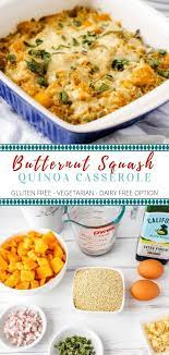 Butternut Squash Quinoa Casserole Recipe Healthy Butternut Squash Quick Vegetarian Meals Vegetarian Thanksgiving